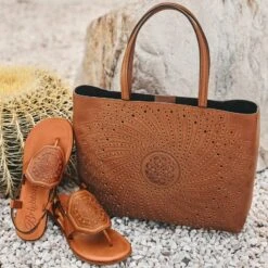 Ancona Thongs -Brighton Handbags Outlet Store ancona thongs cognac 3