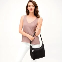 Barbados Ziptop Hobo -Brighton Handbags Outlet Store barbados ziptop hobo black 4 65b1e352 57ea 4156 9e74 813e73f909f5