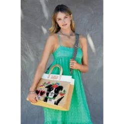 Best Pals East West Burlap Tote -Brighton Handbags Outlet Store best pals east west burlap tote multi 4