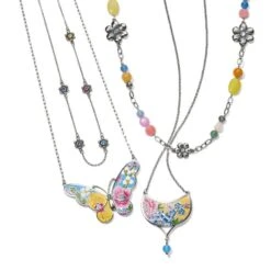 Blossom Hill Garden Butterfly Necklace -Brighton Handbags Outlet Store blossom hill garden butterfly necklace silver multi 3