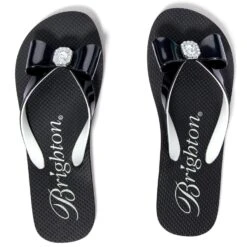 Bopeep Flip Flops -Brighton Handbags Outlet Store bopeep flip flops black white 2