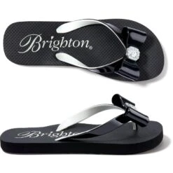 Bopeep Flip Flops -Brighton Handbags Outlet Store bopeep flip flops black white 3