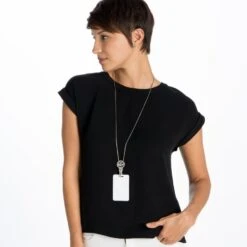 Brighton Badge Clip Necklace -Brighton Handbags Outlet Store brighton badge clip necklace silver 3 48fe579a f84f 428c 89da f4b5e2583bf8