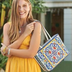 Carina Tote 9 Carina Tote -Brighton Handbags Outlet Store carina tote white multi 4