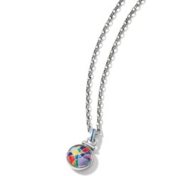 Colormix Domed Necklace -Brighton Handbags Outlet Store colormix domed necklace silver multi 3
