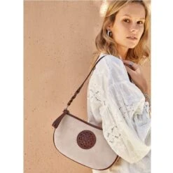 Edee Canvas Shoulderbag -Brighton Handbags Outlet Store edee canvas shoulderbag whisky stone 3