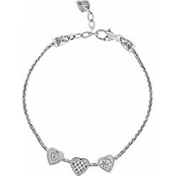 Enchanted Hearts Anklet -Brighton Handbags Outlet Store enchanted hearts anklet silver 1