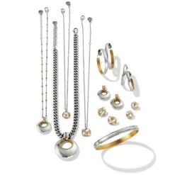 Entrata Square Short Necklace -Brighton Handbags Outlet Store entrata square short necklace silver gold 2