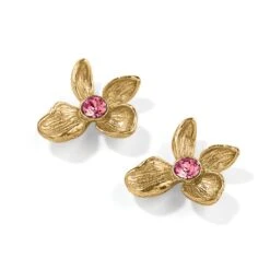 Everbloom Jardin Golden Post Earrings -Brighton Handbags Outlet Store everbloom jardin golden post earrings gold pink 1 340a582d 7e68 48fd 876f c28448d81b11