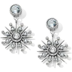 Halo Ice Post Drop Earrings