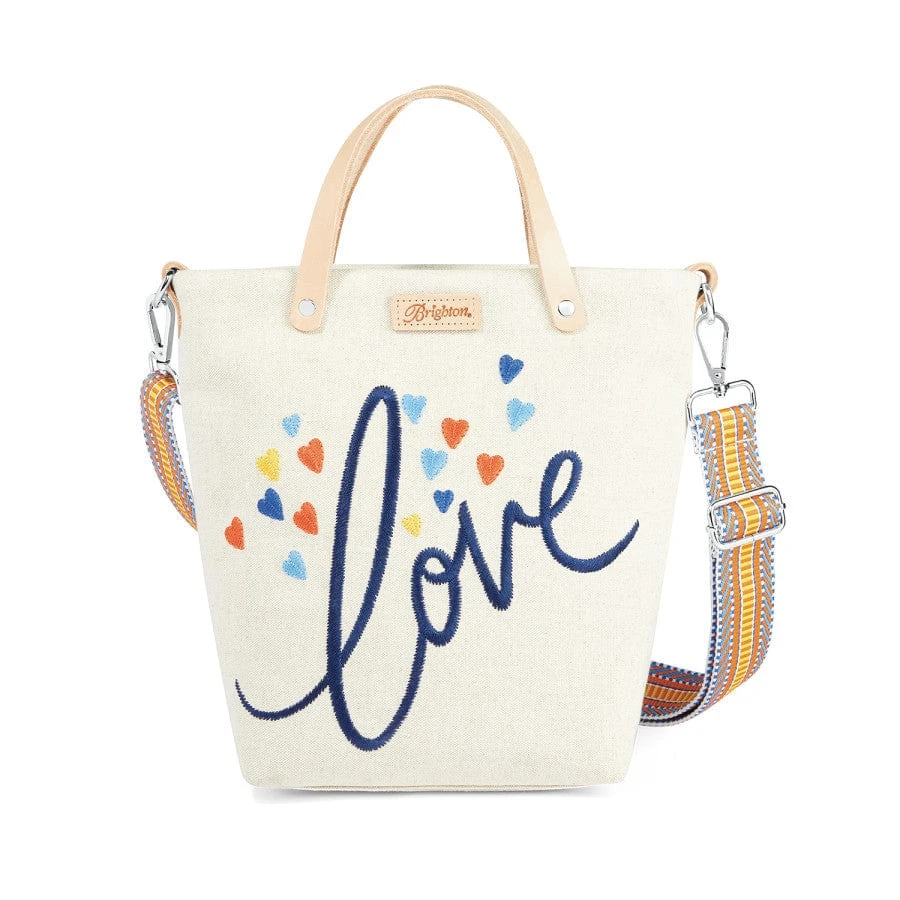 Heartful Embroidered Medium Messenger Bag 1 Heartful Embroidered Medium Messenger Bag