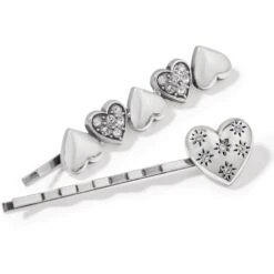 Hearts Ablaze Bobby Pins -Brighton Handbags Outlet Store hearts ablaze bobby pins silver 2