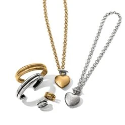 Inner Circle Heart Toggle Necklace 18 Inner Circle Heart Toggle Necklace -Brighton Handbags Outlet Store inner circle heart toggle necklace silver 3