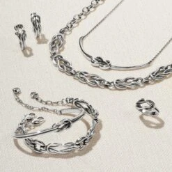 Interlok Harmony Link Necklace 6 Interlok Harmony Link Necklace -Brighton Handbags Outlet Store interlok harmony link necklace silver 2