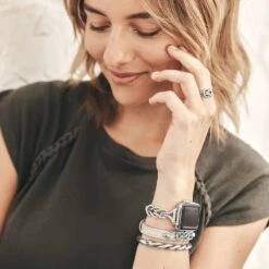 Interlok Harmony Watch Band -Brighton Handbags Outlet Store interlok harmony watch band silver 3