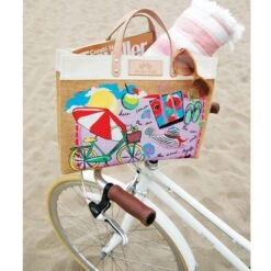 Life Is A Beach East West Burlap Tote 8 Life Is A Beach East West Burlap Tote -Brighton Handbags Outlet Store life is a beach east west burlap tote multi 3