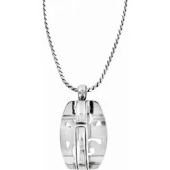 London Groove Badge Clip Necklace -Brighton Handbags Outlet Store london groove badge clip necklace silver 1 65fab89e 91e6 41b1 8e1f f2d16f189cd3