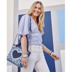 Love Bouquet Small Tote 9 Love Bouquet Small Tote -Brighton Handbags Outlet Store love bouquet small tote midnight 4 ec75e4c7 0bb0 4f6b a157 af200d30b35c