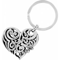 Madrid Heart Key Fob -Brighton Handbags Outlet Store madrid heart key fob silver 1