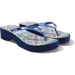 Museum Flip Flops -Brighton Handbags Outlet Store museum flip flops navy 1
