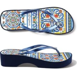 Museum Flip Flops -Brighton Handbags Outlet Store museum flip flops navy 3