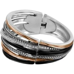 Neptune's Rings Black Hinged Bangle -Brighton Handbags Outlet Store neptune s rings black hinged bangle silver gold 1 e5b1a811 3fbe 48e1 be99 0eea282aec81