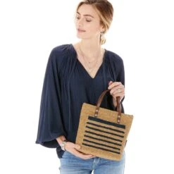 Palmeria Raffia Handbag -Brighton Handbags Outlet Store palmeria raffia handbag natural blue 4 d6e6f2db 6adf 409e a8fd 8d982d083aa0