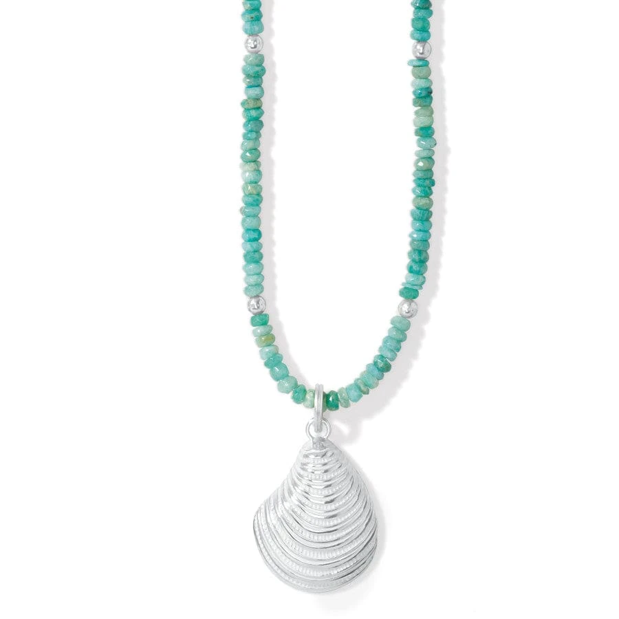 Paradise Cove Amazonite Shell Necklace 1 Paradise Cove Amazonite Shell Necklace