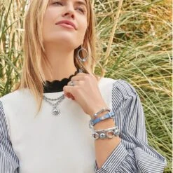 Pretty Tough Bold Stud Necklace 7 Pretty Tough Bold Stud Necklace -Brighton Handbags Outlet Store pretty tough bold stud necklace silver 3