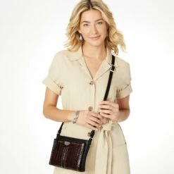 Pretty Tough City Organizer -Brighton Handbags Outlet Store pretty tough city organizer black chocolate croco 4 214f5ede 966b 4553 b912 e01261f3bf40