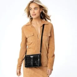 Pretty Tough City Organizer -Brighton Handbags Outlet Store pretty tough city organizer black croco 4