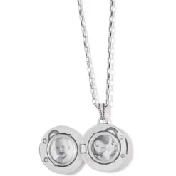 Romanza Round Locket Necklace -Brighton Handbags Outlet Store romanza round locket necklace silver 1 e3fe9d77 07ae 4349 b972 9b1a10a0d2c2