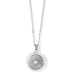 Romanza Round Locket Necklace -Brighton Handbags Outlet Store romanza round locket necklace silver 2 7c1f51ba 73a2 46c8 a655 71de7ad99e09