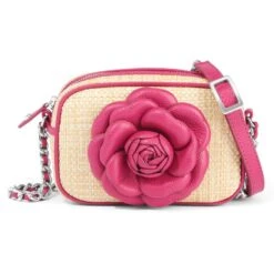 Rosie Straw Camera Bag -Brighton Handbags Outlet Store rosie straw camera bag natural orchid 0