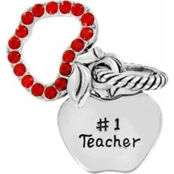Teacher Charm -Brighton Handbags Outlet Store teacher charm silver red 2 6dc43a7d 4921 4f92 a43a 650e5e104d7b